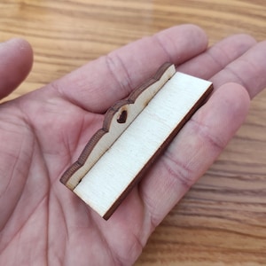 Miniature dollhouse shelf. Dollhouse accessories scale 1/6. Plywood furniture for dolls. Wall shelf for dollhouse. Doll furniture