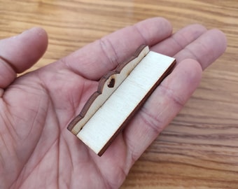 Miniature dollhouse shelf. Dollhouse accessories scale 1/6. Plywood furniture for dolls. Wall shelf for dollhouse. Doll furniture