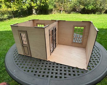 Stackable Dollhouse Room Box 1/6 & 1/12 Scale – Modular Diorama for Collectors