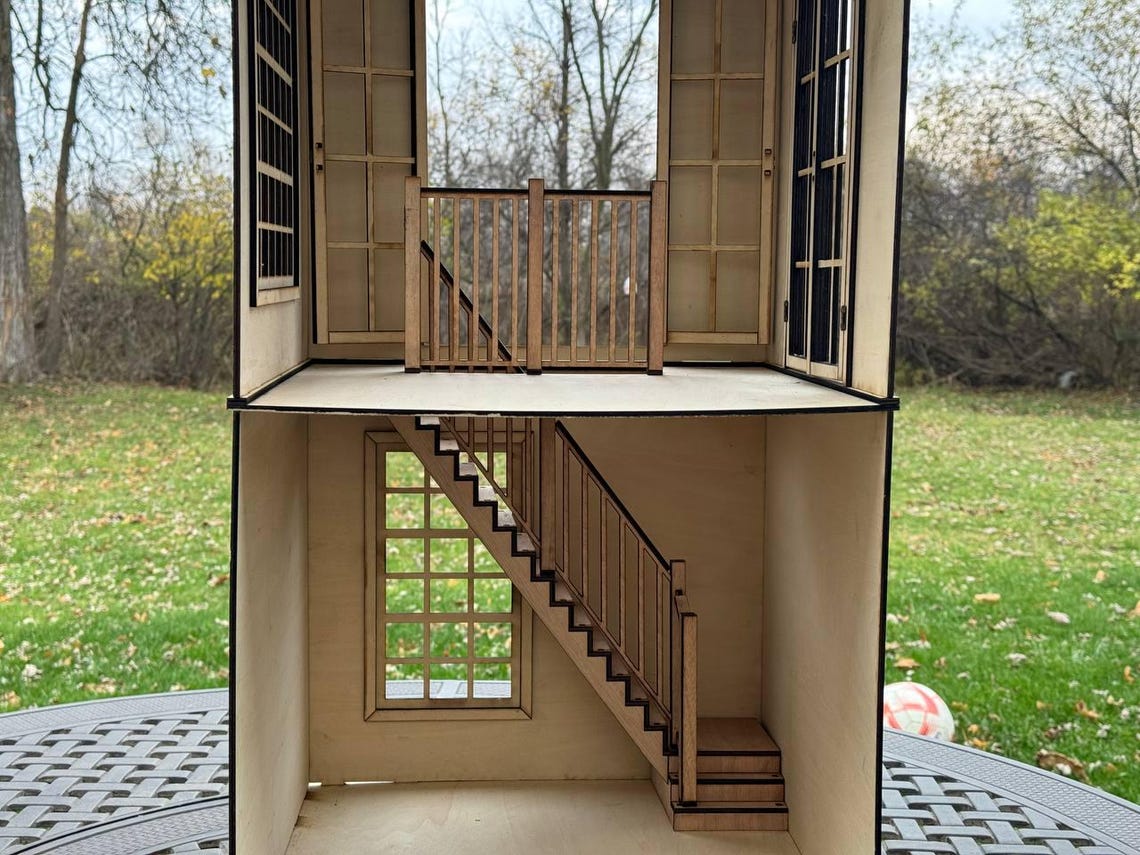 Stackable Stairs DIY Staircase for Stackable Dollhouse – 1/6, 1\12 Scale Miniature ...