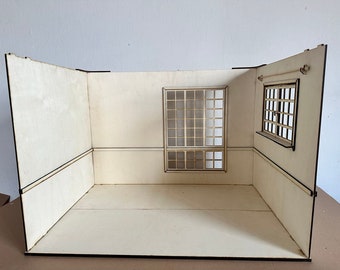 1/4 Scale Wooden Doll Room: BJD Dollhouse Roombox