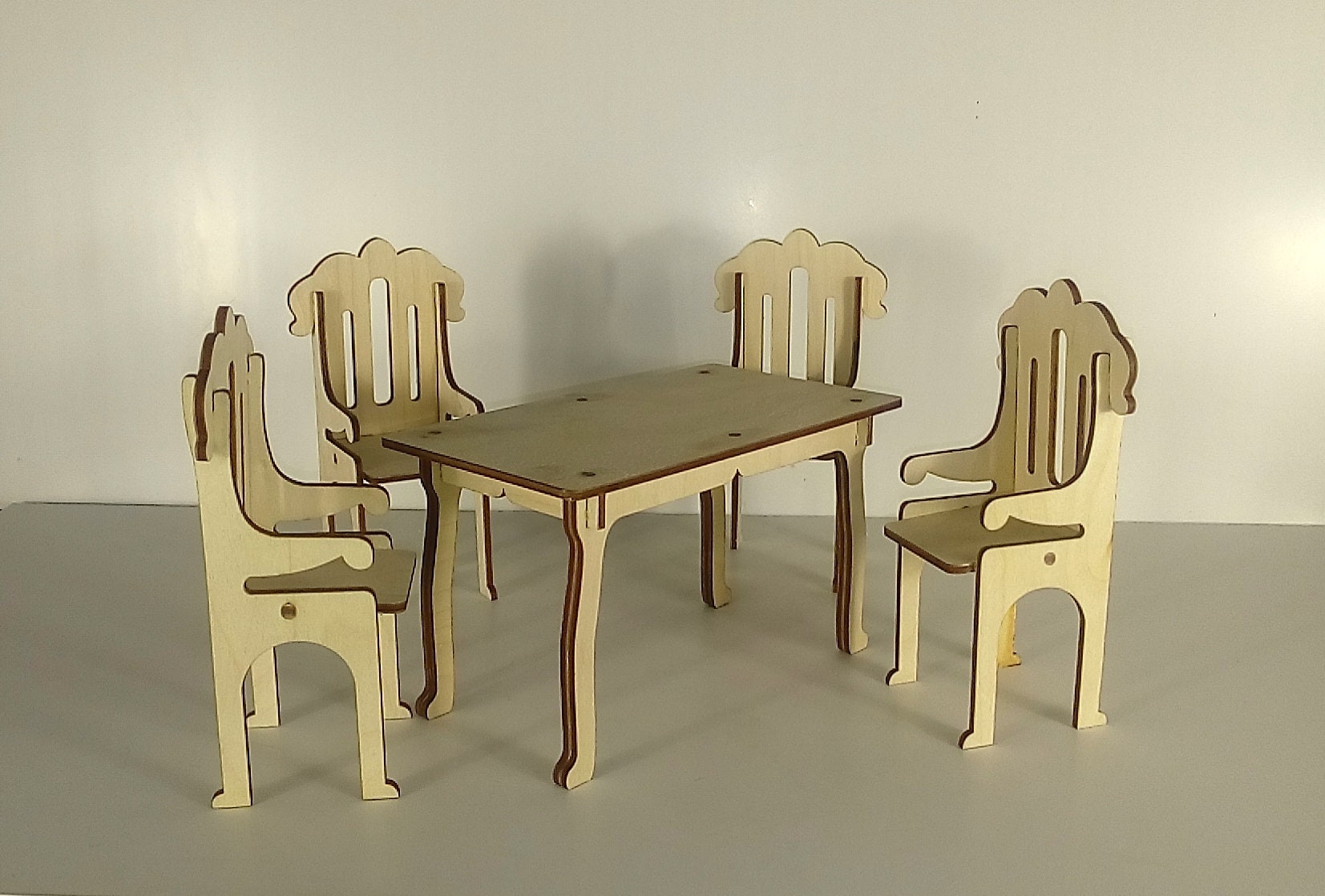 Barbie Set Barbie Table Chairs for Barbie Dining Table Barbie | Etsy