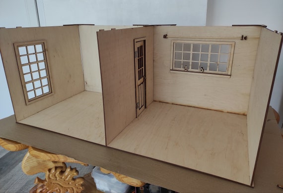 DIY Dollhouse Miniature Room Box: Stackable 1/6, 1\12 Scale Doll Rooms