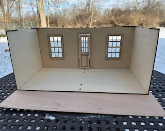 Stackable Dollhouse Room Box 1:6 & 1\12 Scale, Miniature Room for Dioramas. Photo Scenes