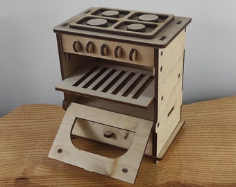 DIY miniatuur kookfornuis voor poppenhuizen - 1/6 poppenhuis keukenmeubelset