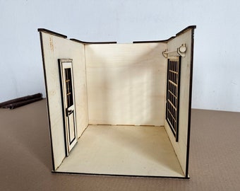 1:12 Maßstab Handmade Modulares Puppenhaus Zimmer | DIY Miniatur Puppe Diorama