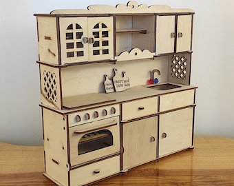 Cucina fai da te in miniatura per casa delle bambole – Mobili da cucina in scala 1/6