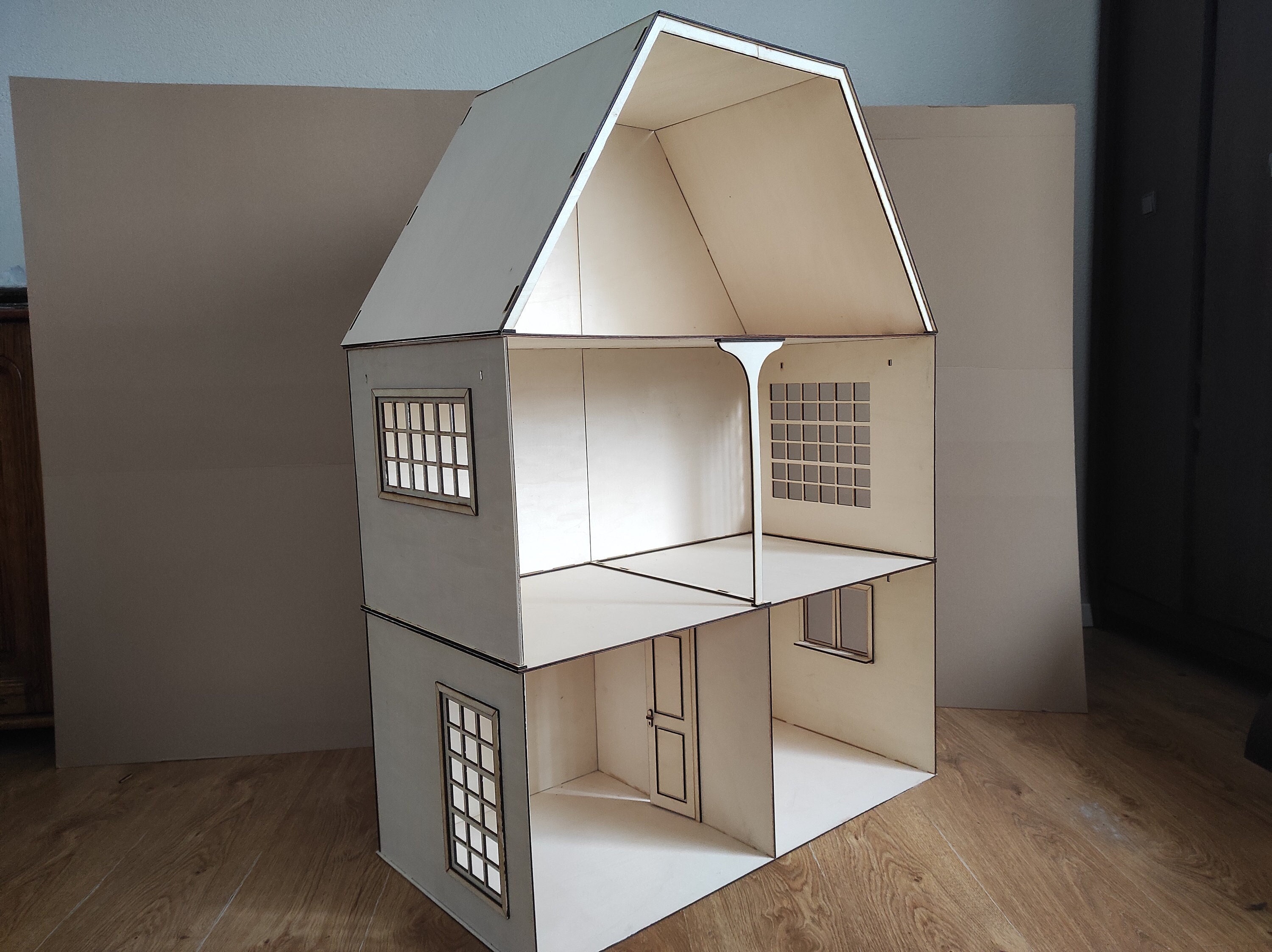 Realistic Doll House Made Of Cardboard Buy DIY Modern Party Home