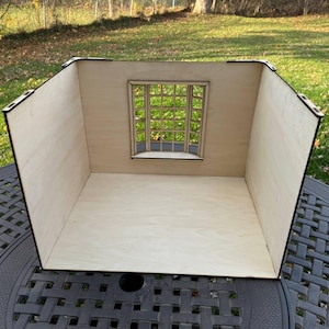 Room Box With Panoramic Bay Window – DIY Dollhouse Kit 1/6 & 1\12 Scale ...