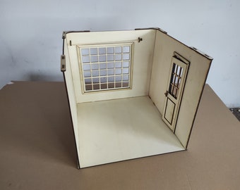 DIY Doll Room with Window & Doors Scale 1\12 – Miniature Dollhouse