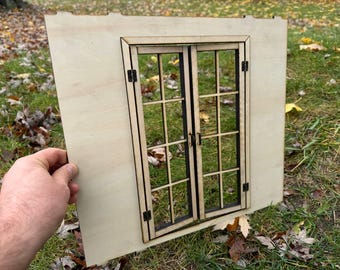 Dollhouse French Doors: 1/6 & 1/12 Scale Diorama Kit