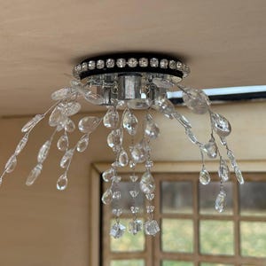 Crystal Flower Chandelier, 1:6 Scale Magnetic Dollhouse Light