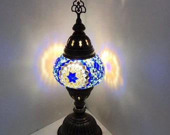 Mosaiklampe Stehtischlampe Türkische Marokkanische Nacht Nachttisch Akzent Lampenschirm Boho Lampe Bronze Farbe Handgemachte Nachttisch Klein