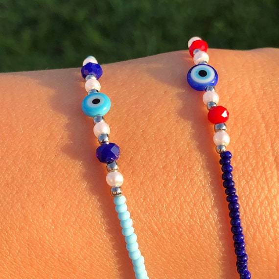 Mal de ojo bracelet blue deals