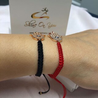 Bracciale Daisy Con Fiore E Occhio Del Malocchio - Placcato Oro - Intercambiabile - 16 Cm + Catena 5 Cm - Gioiello Donna
