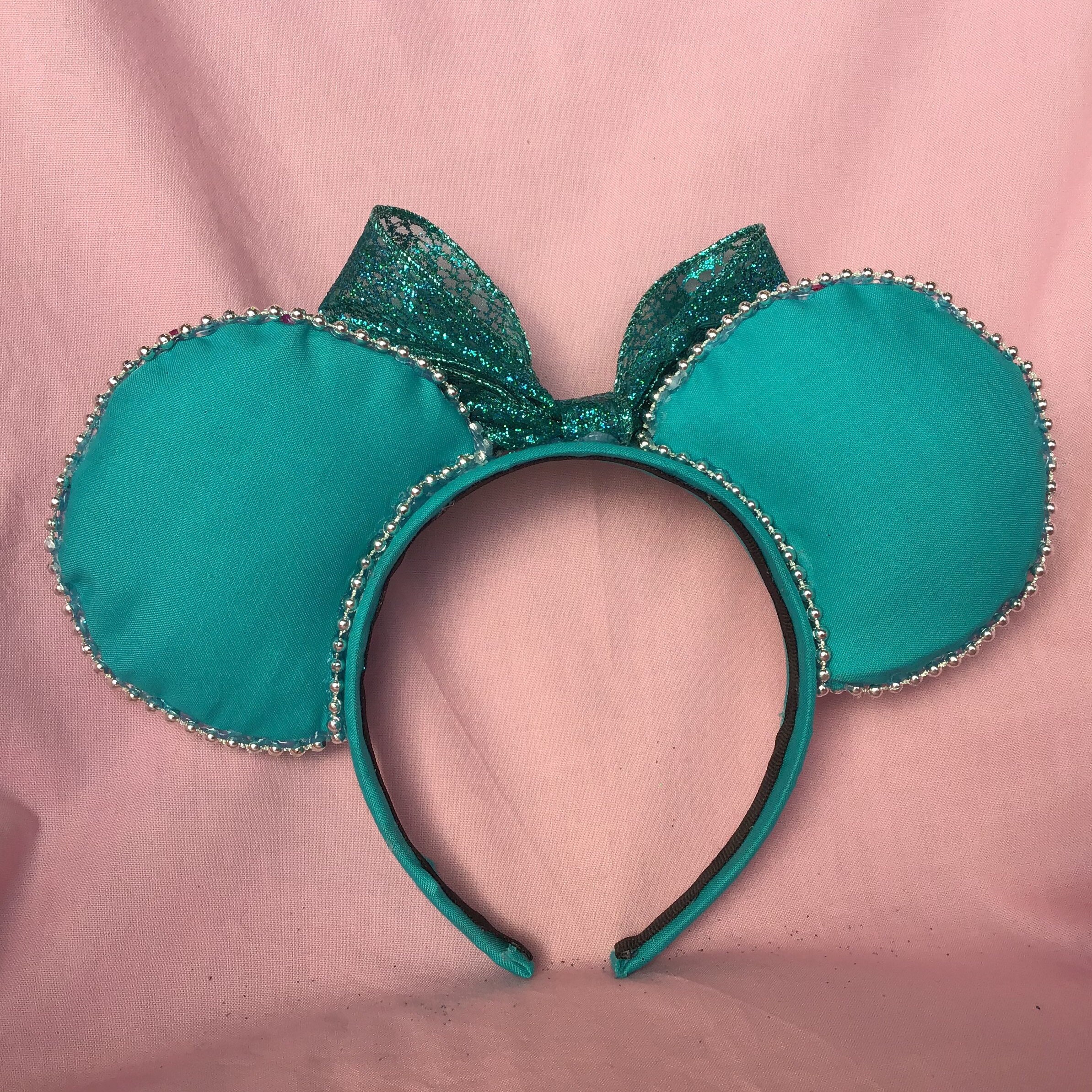Bedazzled Mickey Ears, Teal Mickey Ears, Green Mickey Ears, Sparkly