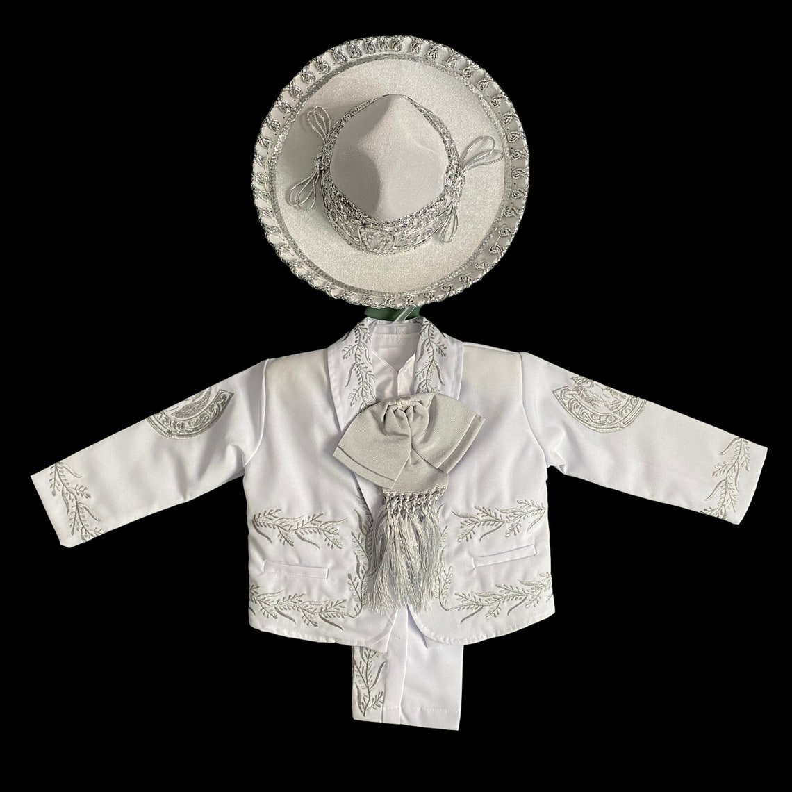 Embroidered Charro outfit baptism Traje de Charro detailed | Etsy