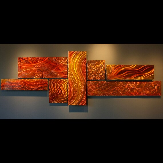 Modern Ground Metal Multi Panel Wall Art Sculpture Painting Modern Ground Metal Multi Panel Wall, Ground Metal Art