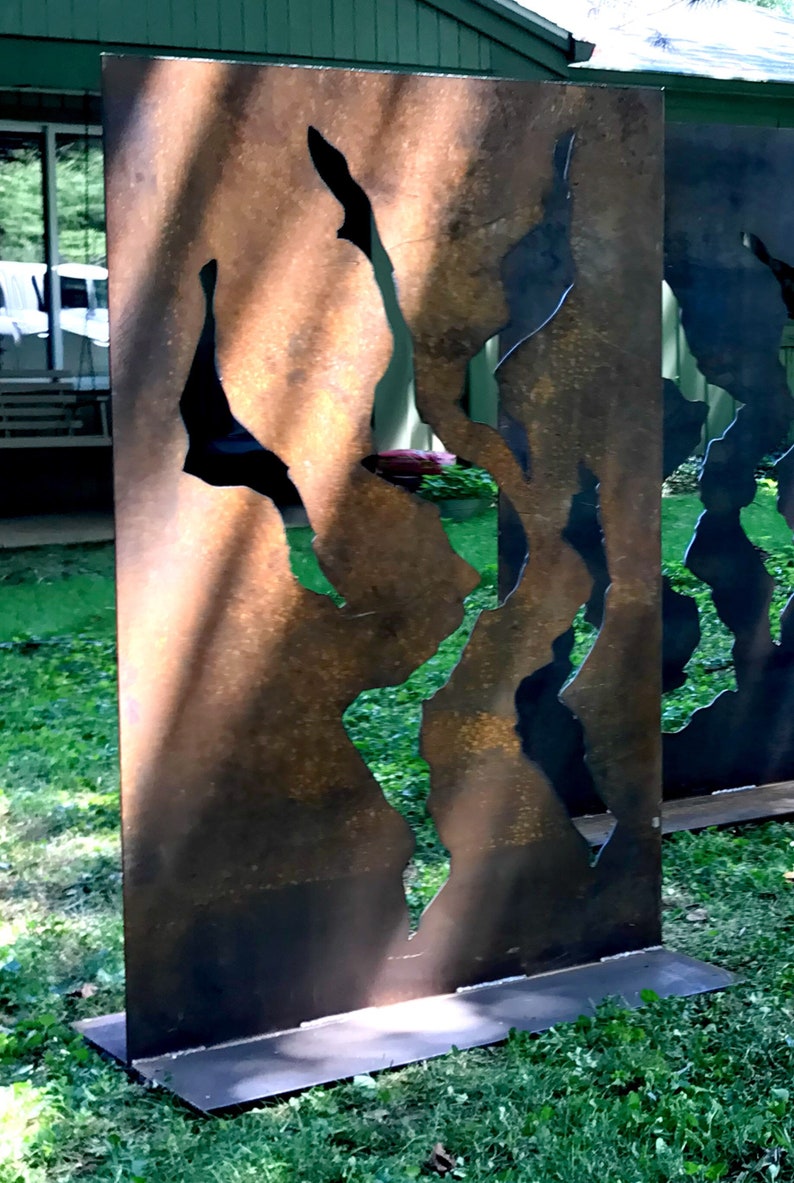 Large Metal Sculpture Rustic Metal Art Rusty Indoor Outdoor Etsy