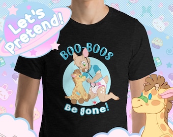 ¡Boo-boos se ha ido! AB/DL Linda camiseta unisex colores oscuros!