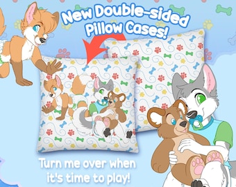 Babyfur Let&#39;s play Pillow Cover ABDL