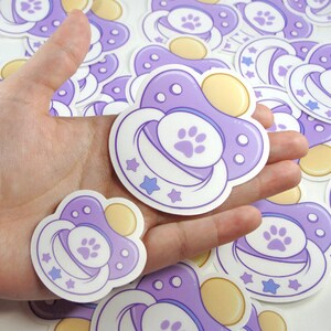 Adesivo JUMBO Purple Pacifer transparente - Babyfur AB/DL