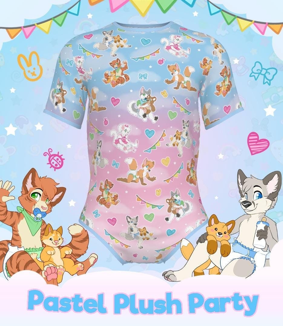 Pastel Plushie Party ABDL Bodysuit
