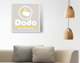¡Obra de arte de Dodo Airlines! Imprimir en casa digital png, fondo transparente