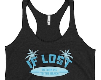 If Lost, Return to Beach Tri-Blend Tank Top