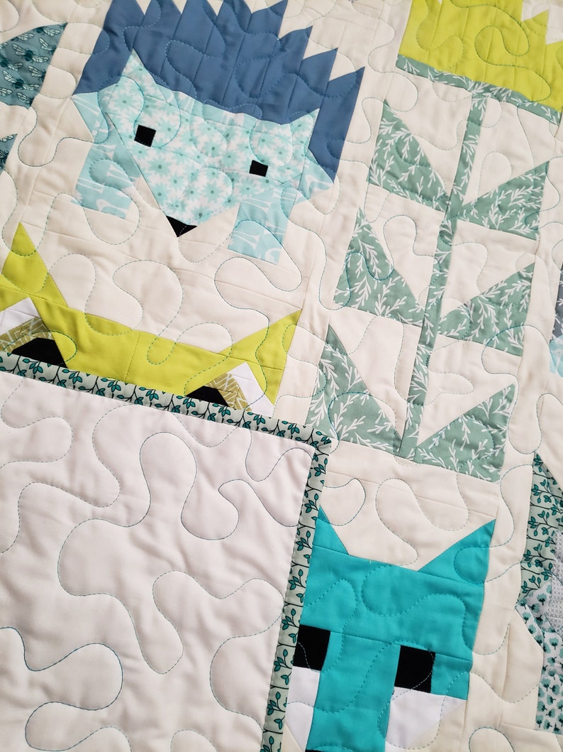 Pastel Fancy Forest Baby Quilt Wall Hanging Quilt Woodland Etsy
