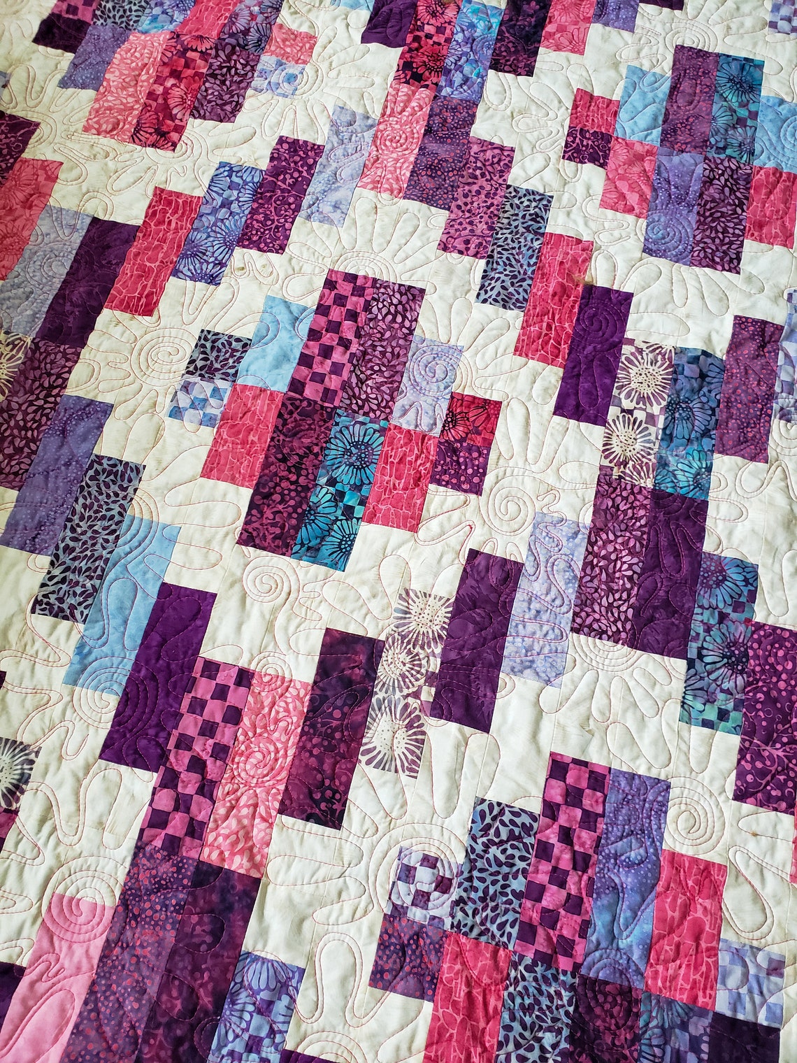 Pink and Purple Quilt Twin Size Etsy