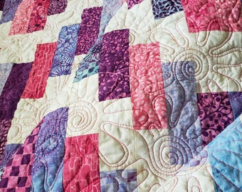 Pink and Purple Quilt - Twin Size