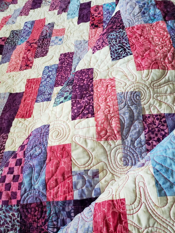 Pink and Purple Quilt Twin Size Etsy