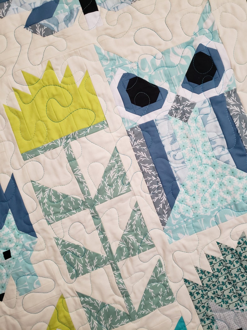 Pastel Fancy Forest Baby Quilt Wall Hanging Quilt Woodland Etsy