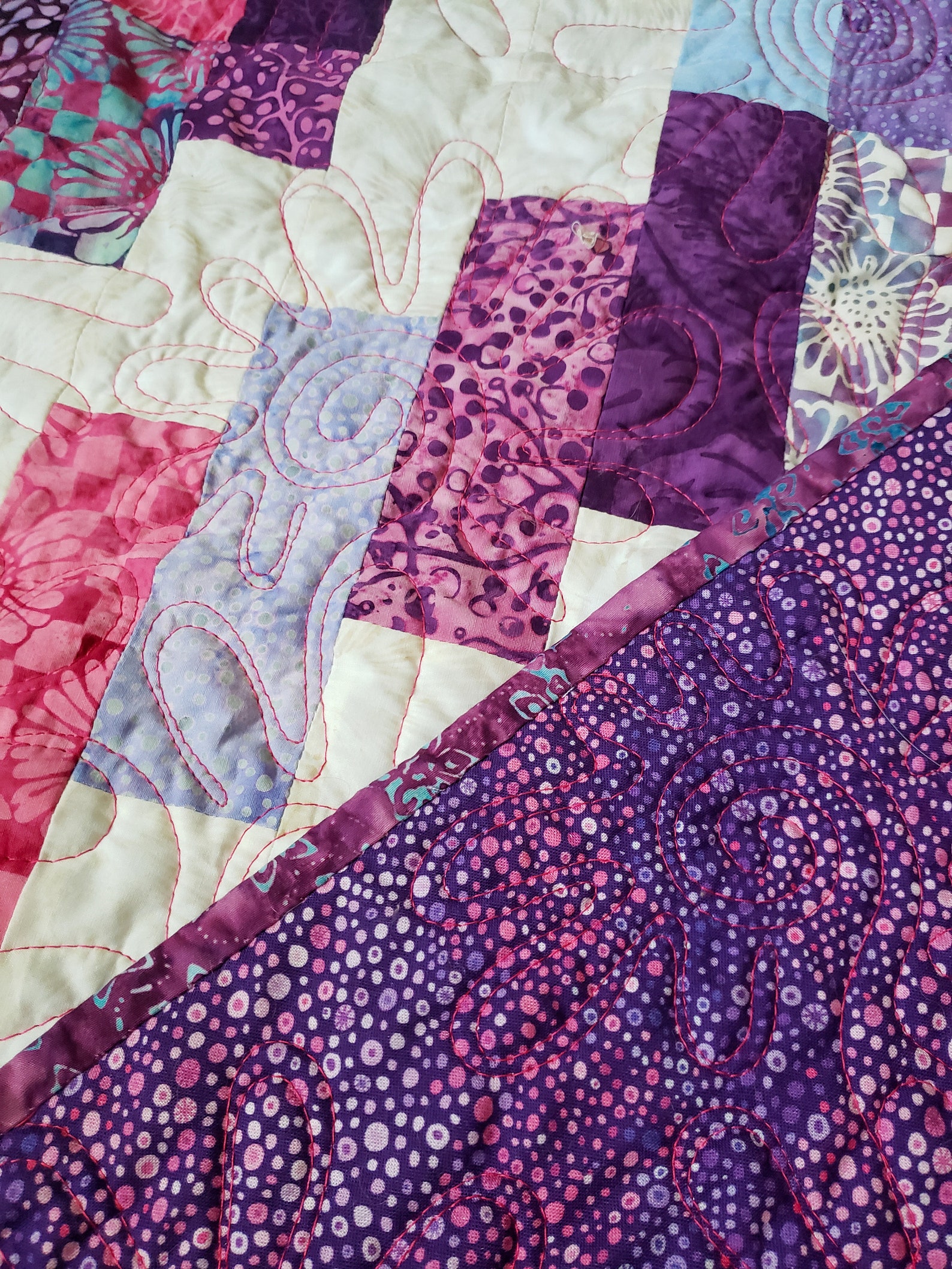 Pink and Purple Quilt Twin Size Etsy