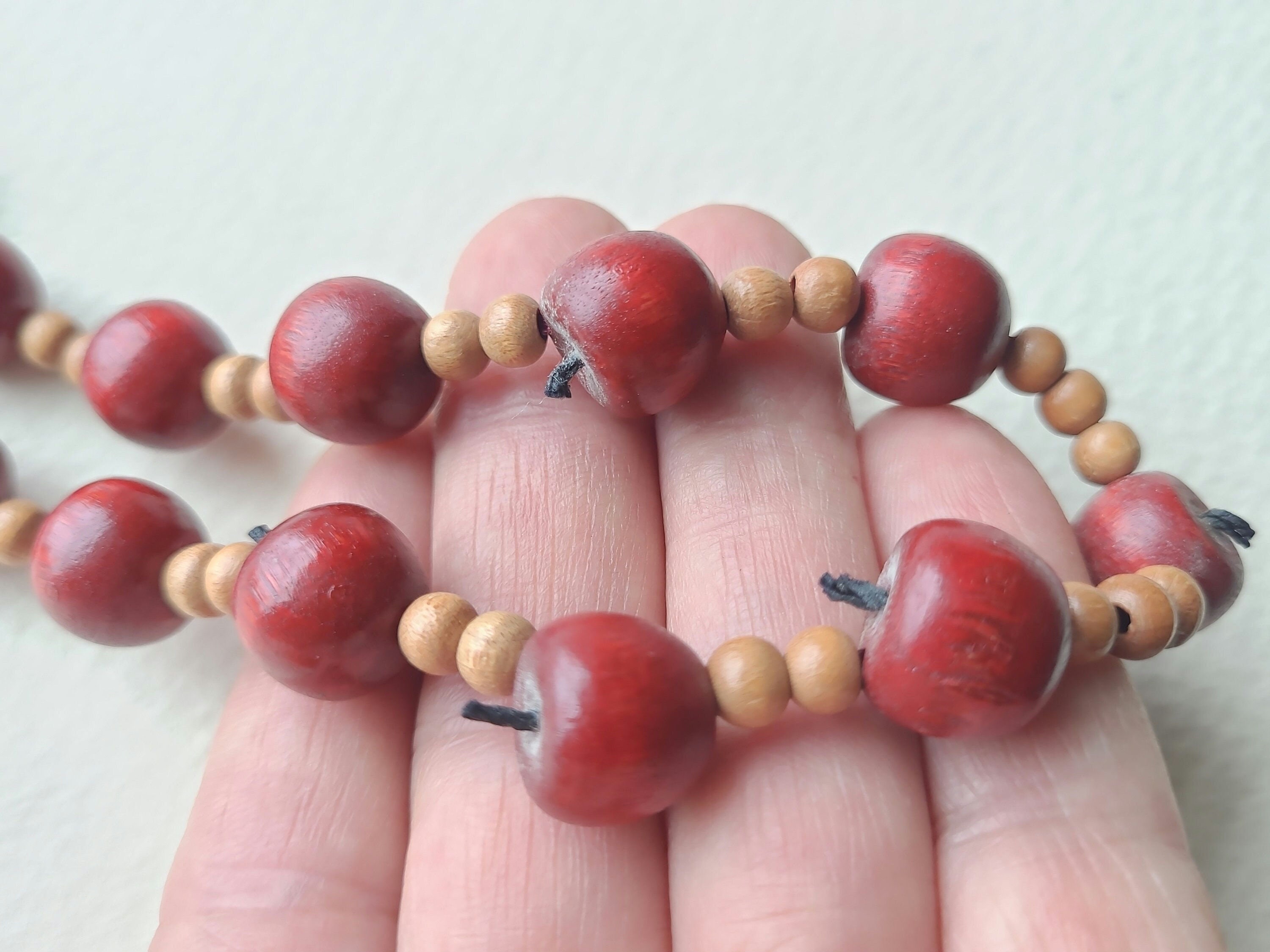 Apple Wood Necklace - Etsy Apple Wood Necklace - Etsy