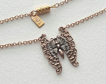 1928 Jewelry Company Needle Case Necklace, 14K Gold Dipped, Custom