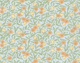 Sevenberry: Petite Fleurs - Blue- Sold by the 1/2 yard | COUNTRY & CLOTH
