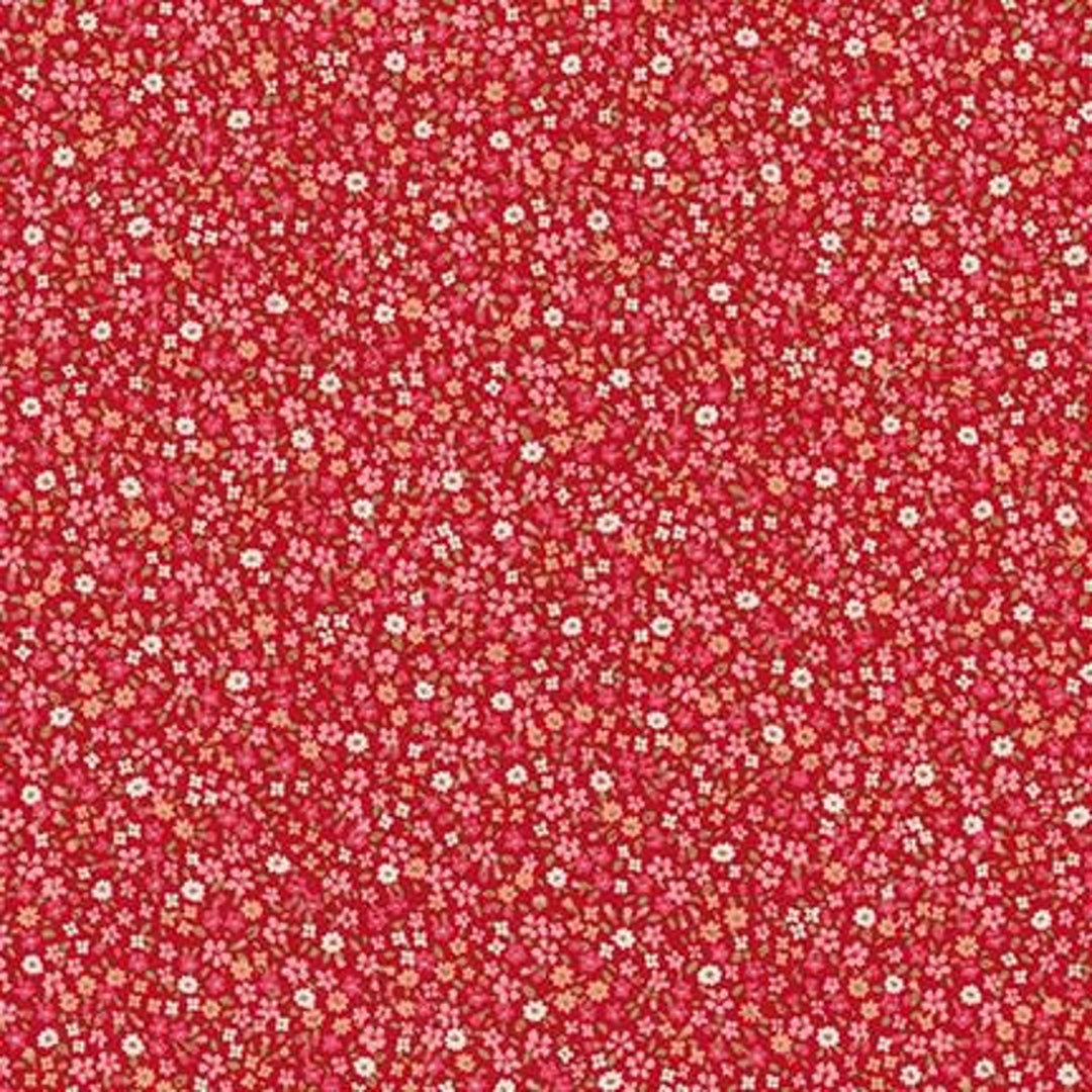 Sevenberry Petite Garden Red Sold by the 1/2 Yard - Etsy