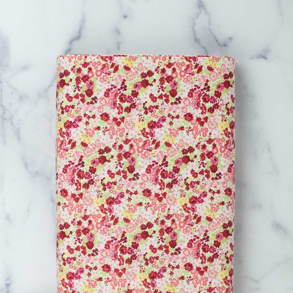 Garden Delight II by Gray Sky Studio - Roses Red 4GSF-1 - Sold by the 1/2 yard | COUNTRY & CLOTH