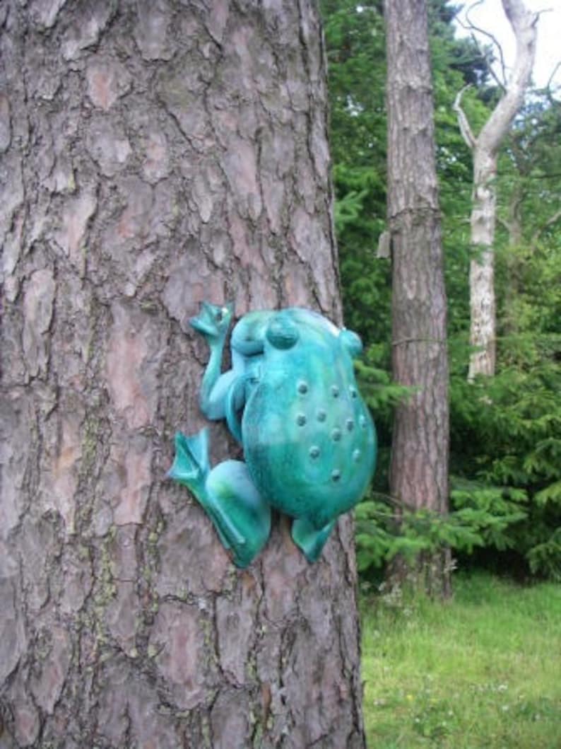 Metal frog garden ornaments with internal storage Etsy