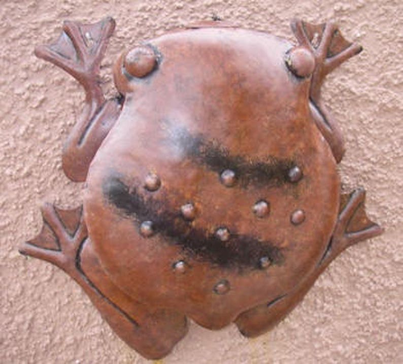 Metal frog garden ornaments with internal storage Etsy