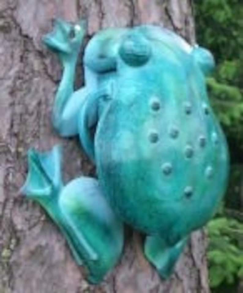 Metal frog garden ornaments with internal storage Etsy