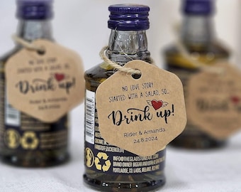 Drink up! – Personalized TAGS for alcohol miniature bottles (Set of 50/100/200)