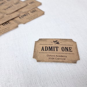 Personalized ADMISSION TICKETS for Events / Concert / Party / Gala / Museum (Set of 50/100/200)