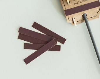 Adhesive Match STRIKER STRIPS 2.0&quot; x 0.3&quot; (Set of 50/75/100/200) Brown/Black