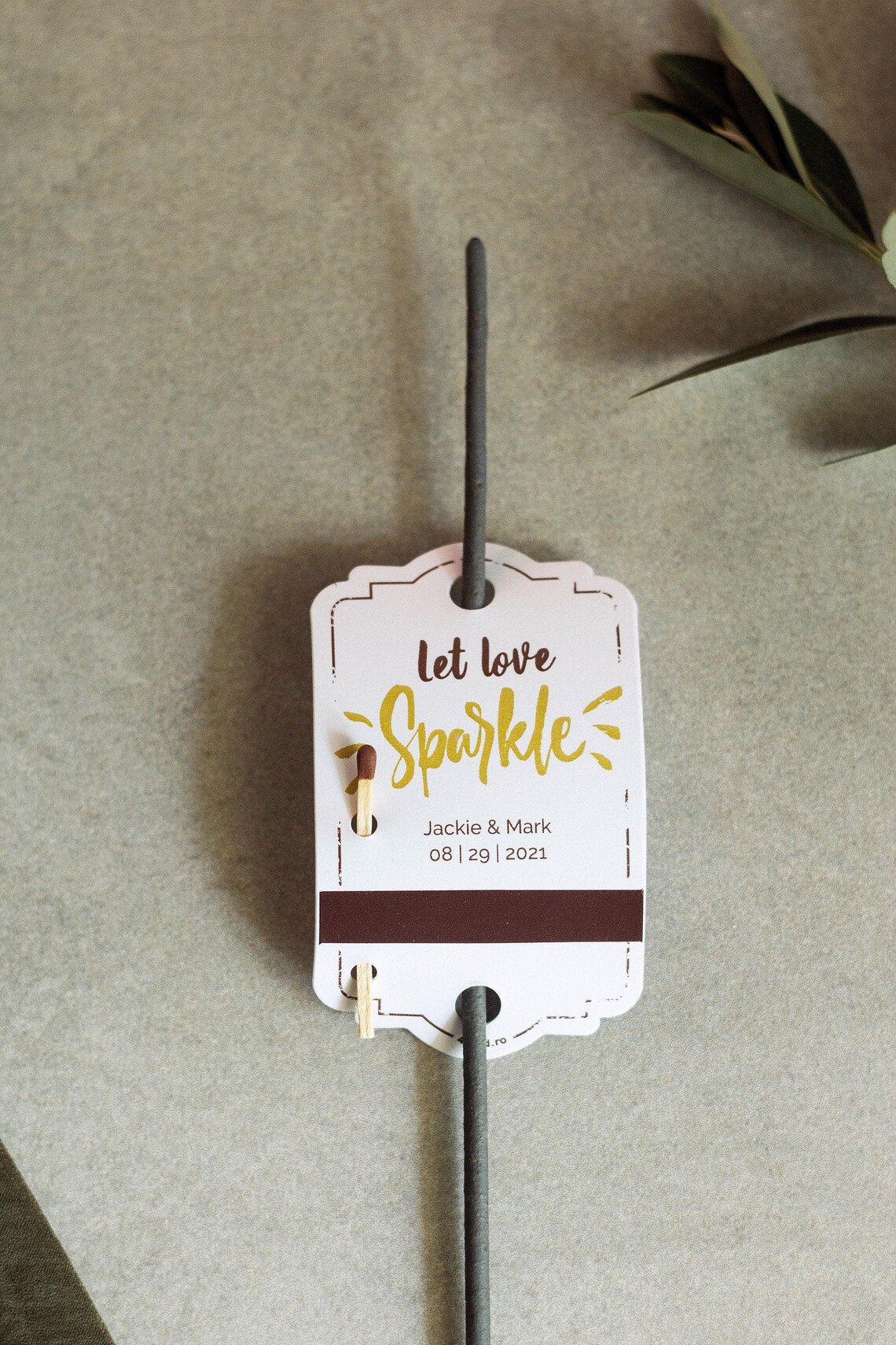 Let love sparkle Personalized TAGS striker strip included | Etsy