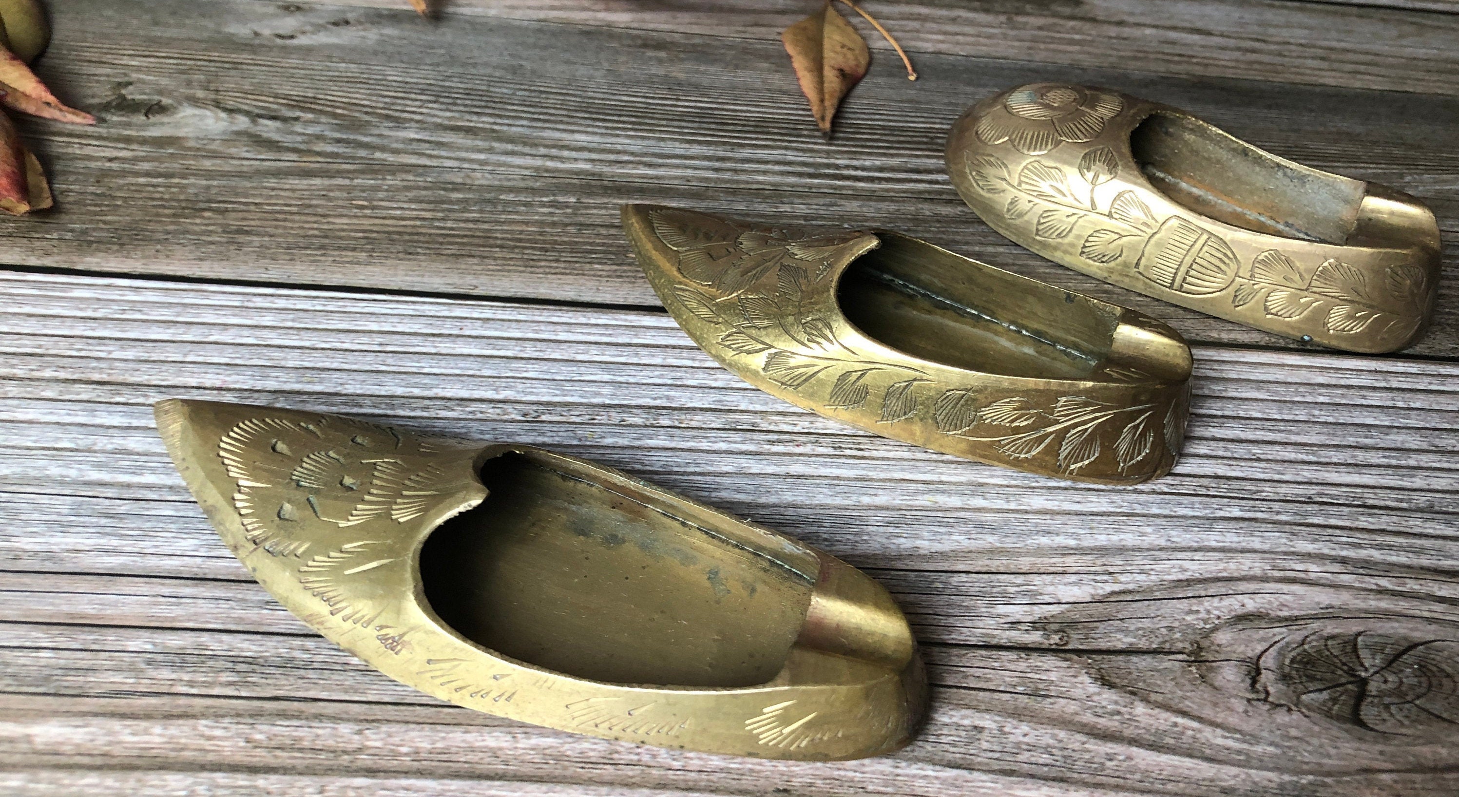 Vintage Brass Shoe Slipper Ashtray Unique 1960s 70s Brass Etsy