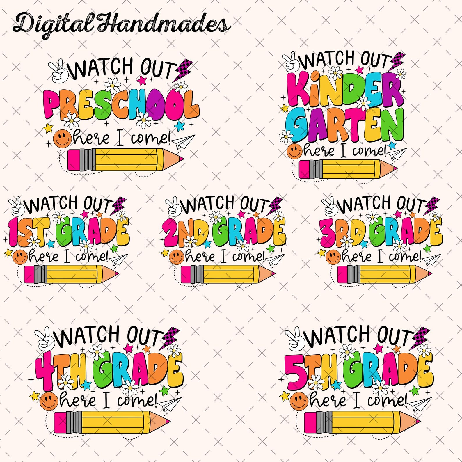 Watch Out Preschool Here I Come Bundle, Hello Kindergarten Bundle, 1st ...
