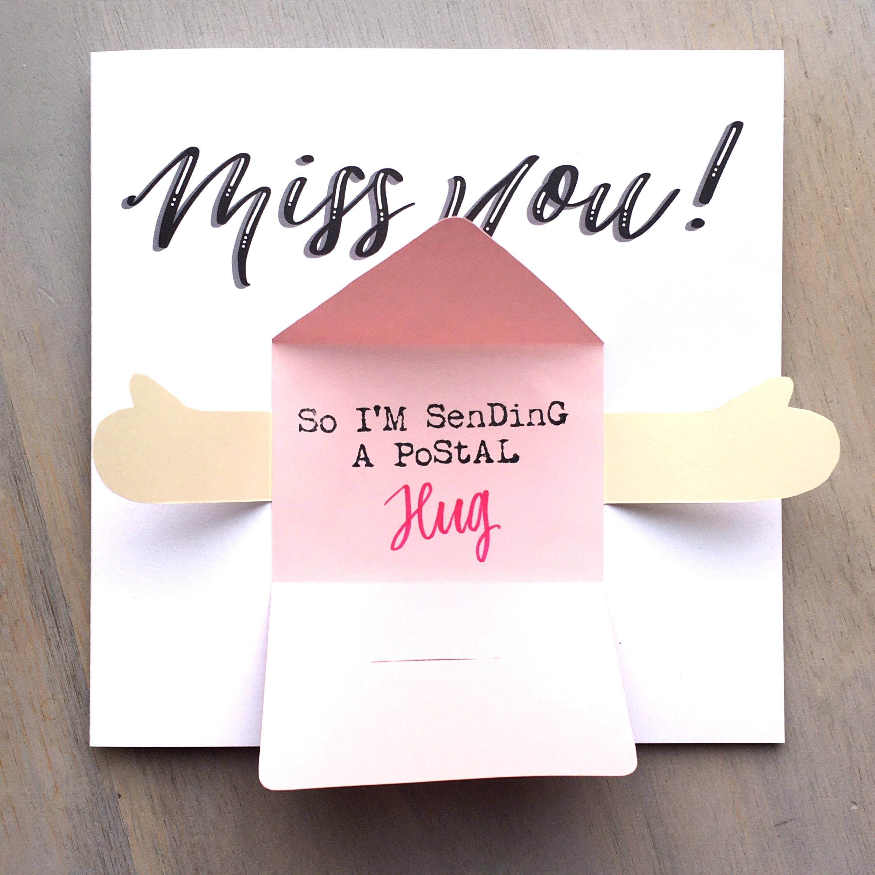 Hug you card. Send your card. Send a card. Send a card. Hug card.